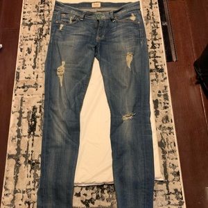 Hudson distressed skinny jeans